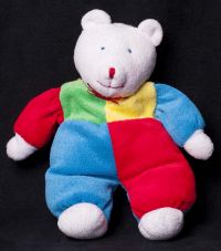 Eden Teddy Bear Primary Color Block Plush Lovey
